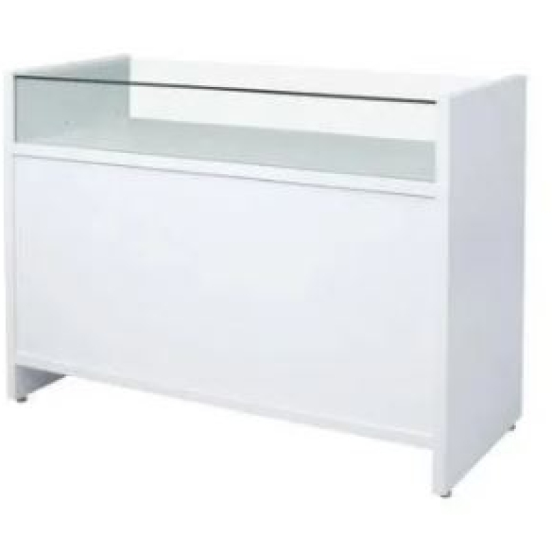 Mostrador vitrina Flexia 120x50x90 cm blanco